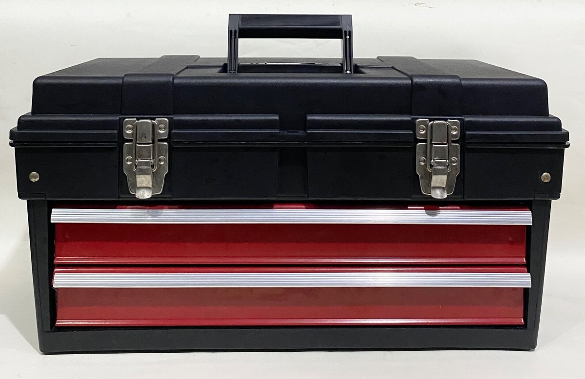 NOOBOW お面 デッドストック Stack On Tool Box W/ Metal Drawers 22x11.5x11.5 in Excellent