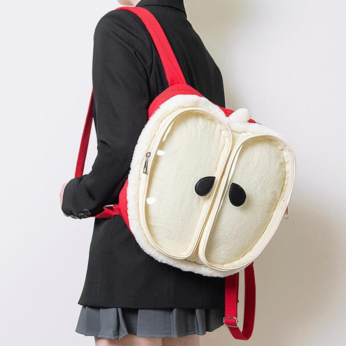 Bag Backpack Apple Shaped Bag Rucksack Zipper Fashionable Bag Backpack Apple Shaped Bag Rucksack Zipper Fashionable