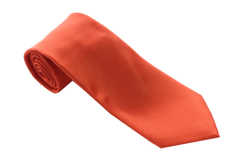 Geoffrey Beene Orange Dimension Solid Tie Os