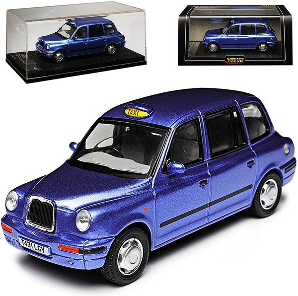 Lti Carbodies TX1 London Taxi Cab 1998 Blau Vitesse 10208 1/43 Rhd-image