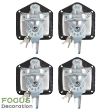 4 Trailer Door Latch T-Handle Lock Stainless Steel Keys For Camper RV Truck Tool