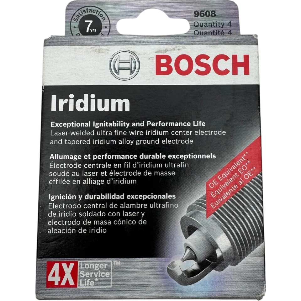BOSCH 9608, Bujía-Iridio se adapta a FORD CROWN VICTORIA E-150 - PAQUETE DE 4 Foto 2 de 4