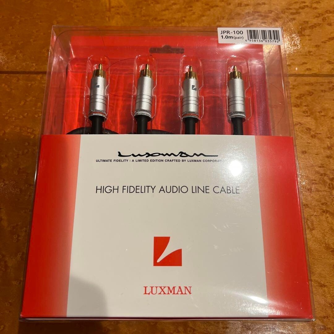 LUXMAN Reference line RCA AV cable JPR-100 Black Silver Home LUXMAN Reference line RCA AV cable JPR-100 Black Silver Home