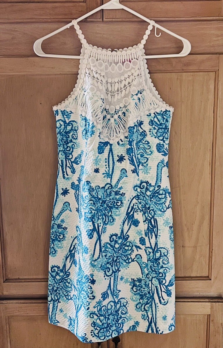 blue and white lilly pulitzer dress Womens Jazmyn 3/4 Sleeve Linen Tunic Lunar Bimini Stripe 16 at Amazon Women's Clothing store Fits against body at chest and waist and is full at bottom hem Pulitzer Valli Shift White Lilly