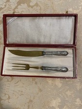 Solingen Vintage Set Posate:Forchetta e Coltello per trinciare.Argento 800
