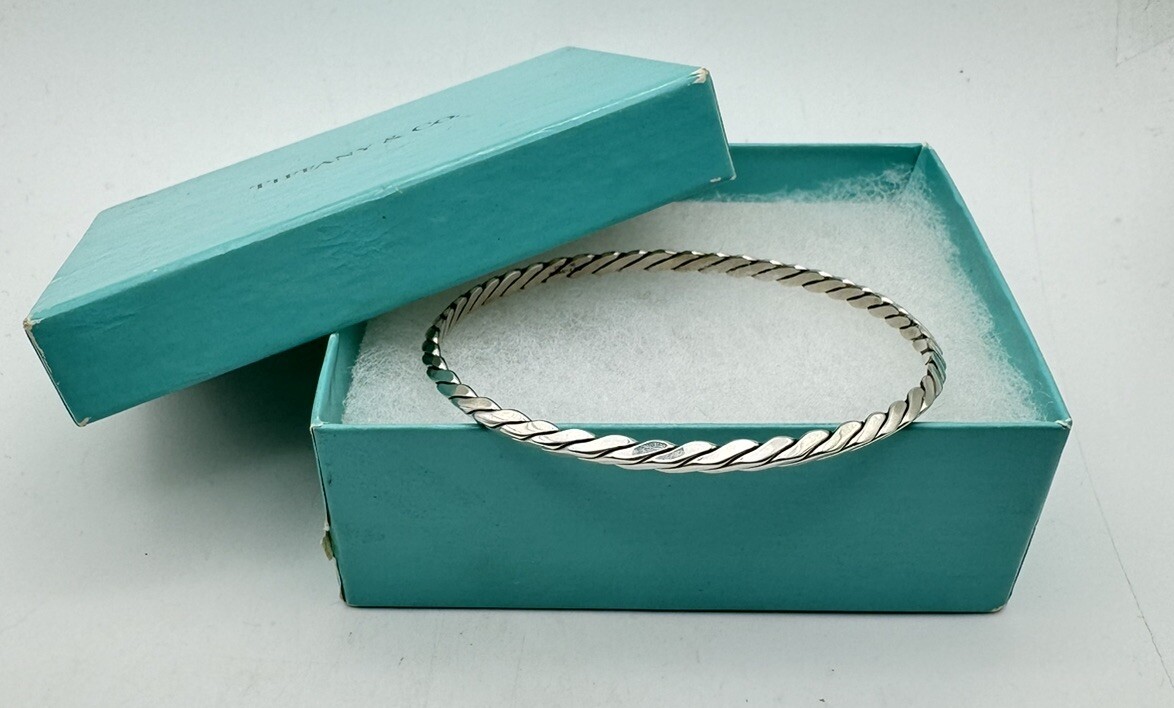 Authentic Vintage Tiffany & Co Sterling Silver Braided