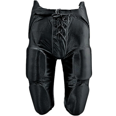 Used Martin Sports Youth Integrated Dazzle Football Pants-Black-Medium