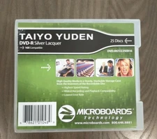 TAIYO YUDEN DVD-R Silver Lacquer 16X High Quality / Speed 25 pk HTF - SHIPS FAST