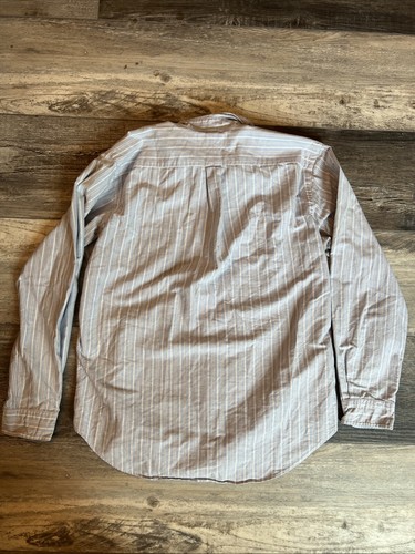 Polo Ralph Lauren Button Shirt Adult Large White And Blue Stripped Flesh Pony - Picture 6 of 6