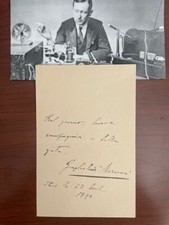 GUGLIELMO MARCONI HANDWRITTEN NOTE SIGNED 1899!!, ELECTRICAL ENGINEER, INVENTOR