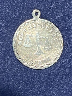 Vintage Spence Co 925 Sterling Silver LIBRA Zodiac Astrology Sign Charm ...