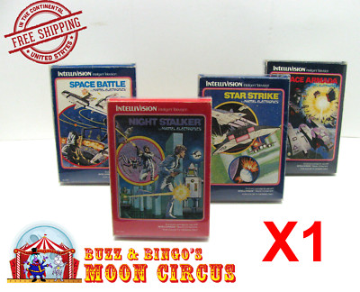 1X INTELLIVISION GAME CIB (SIZE B) - CLEAR PLASTIC PROTECTIVE BOX PROTECTORS 