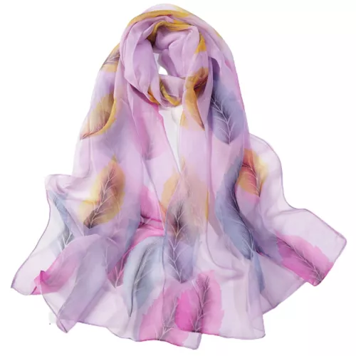 Women's Long Chiffon Scarf Elegant Lightweight Sun Protection Pashmina Shawl - Picture 19 of 50
