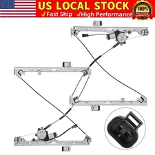 2Pcs Front Left & Right Power Window Regulator w/ Motor for Chevy Silverado 1500