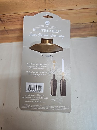 Northern Lights "Bottelabra"; Taper Candle Accessory for Wine Bottle - Picture 2 of 4