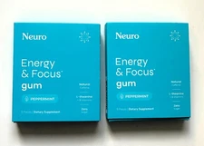 Neuro Gum L-theanine B-12 Nootropics Caffeine 2pk 18 pcs Boost Energy & Focus