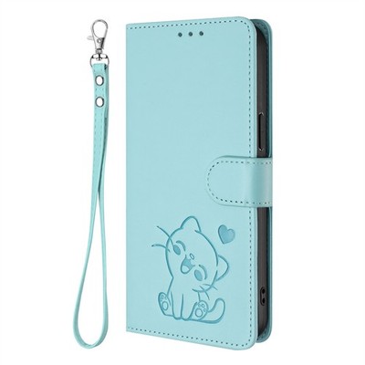 Für Xiaomi 17 Pro Max 17 Redmi K90 15 Herz Katze geprägt Wallet Case Handy Hülle