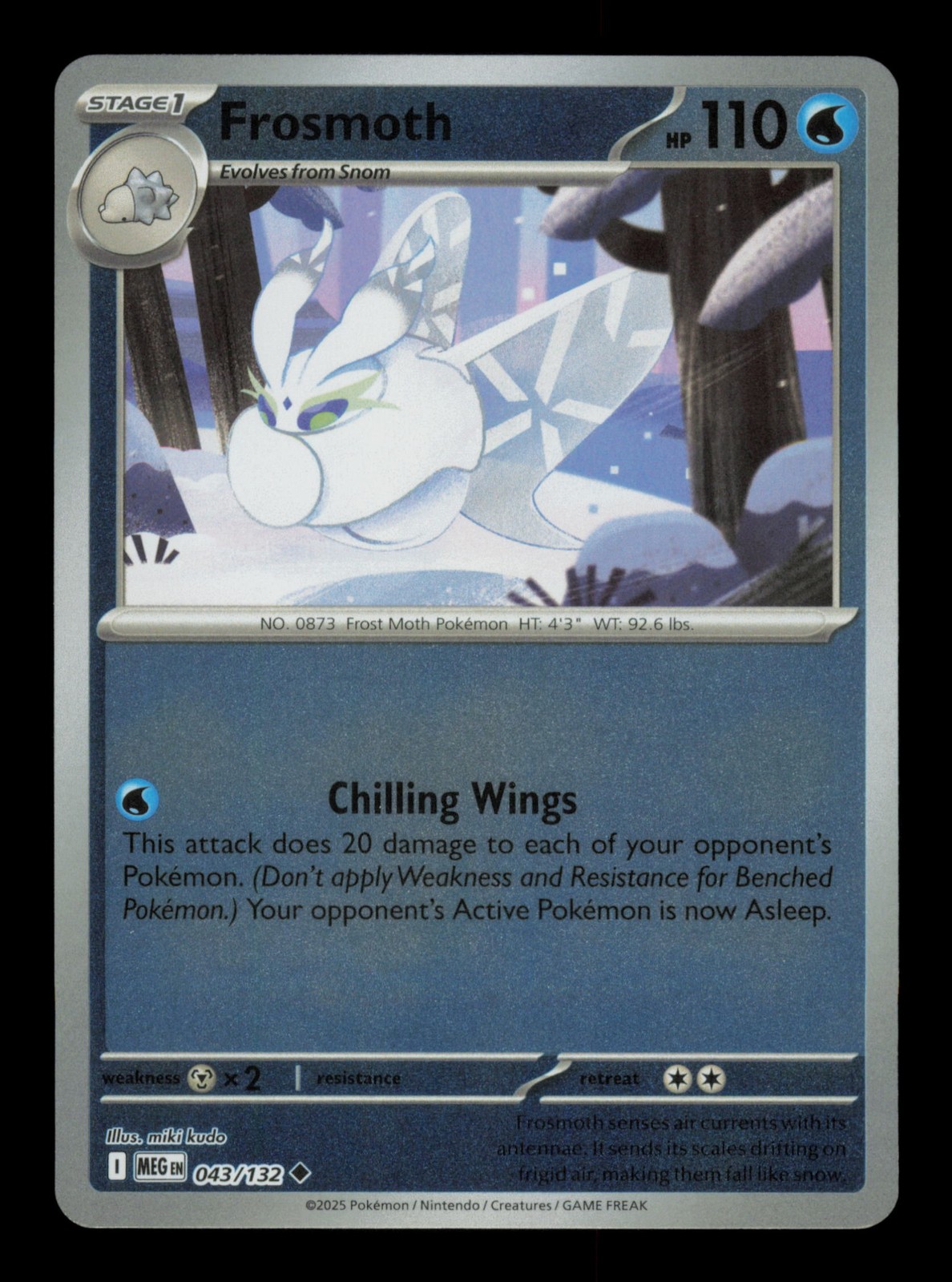 Frosmoth Uncommon ME01: Mega Evolution 043/132 Reverse Holo NM