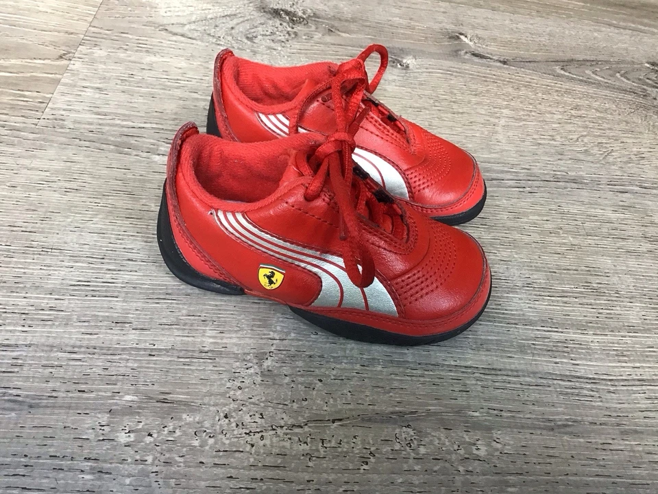Puma Toddler Size 5 C evoSPEED V Ferrari Red Sneakers Baby Boys Shoes 301799 - Image 2 of 4