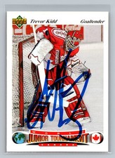 1991-92 Upper Deck - World Junior Tournament Trevor Kidd #684 - Auto