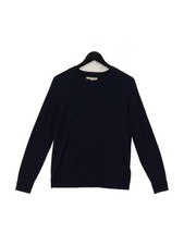 Image of White Stuff Women's Jumper UK 8 Blue 100% Cotton Pullover New with tags
