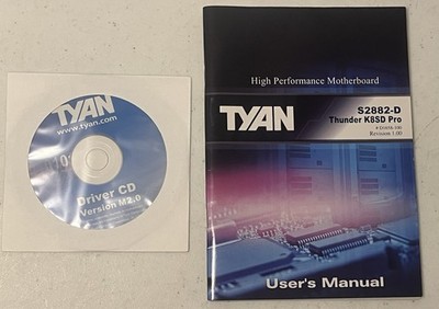 TYAN Thunder K8SD Pro S2882-D Driver CD User Manual OEM Server Board