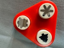 Christmas 3 Punch Craft Snowflake. Santa. Tree