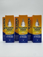 Scalpicin Maximum Strength Scalp Itch Relief 1.5 fl oz. Lot of 3 Exp 9/26+