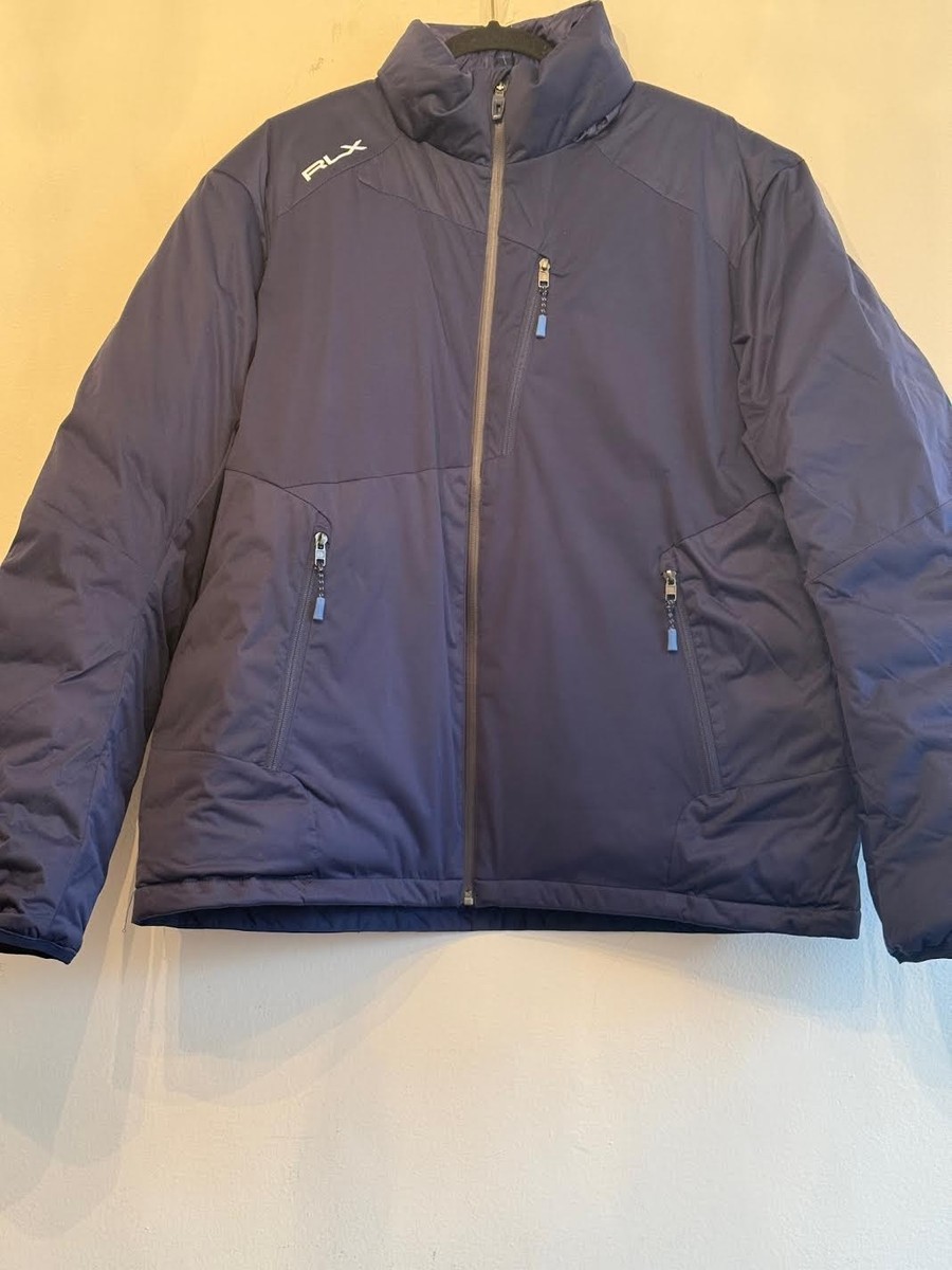 $398 Polo Ralph Lauren RLX Golf Puffer Jacket Coat Navy Blue XL