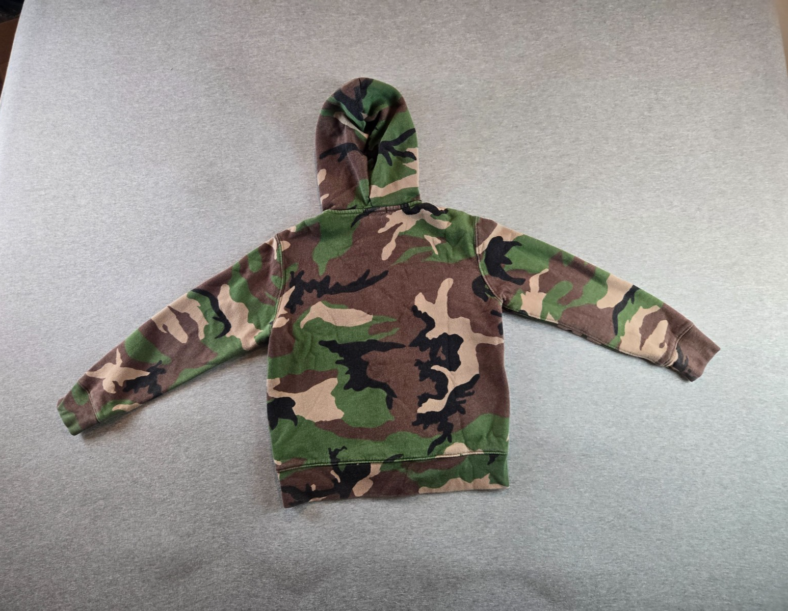 Polo Ralph Lauren felpa con cappuccio ragazzo media 10 12 verde mimetico full zip pony felpa