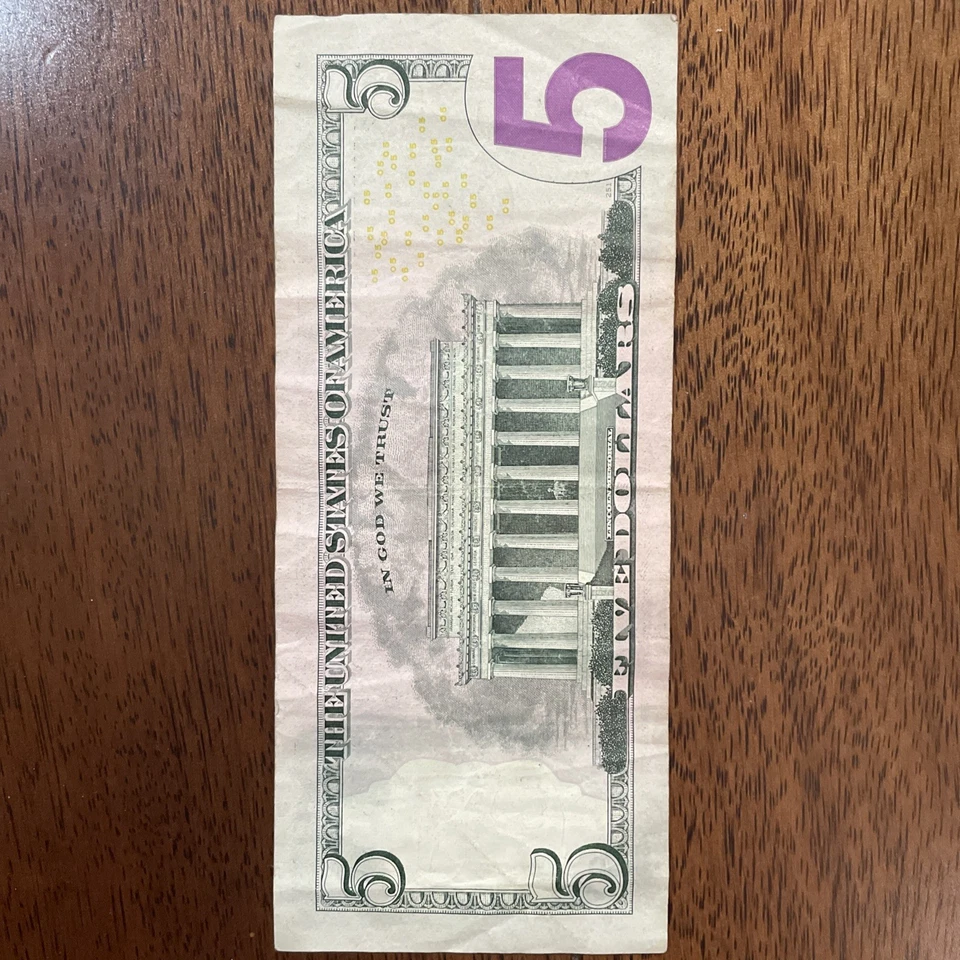 Fancy Serials Numbers Trinary Lucky 🍀 7s  $5 2013 MK(57777771)D 🍀 - Image 4 of 4