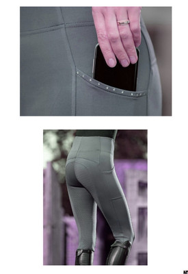 HKM Cavalli Puri Della Sera Vollbesatz Reitleggings Gr. 44 / 46 grün