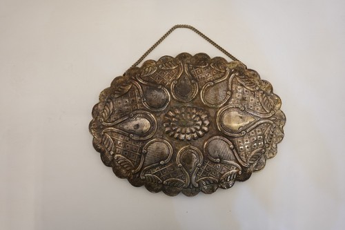 Rare collectible Repoussé Silver 600 Wall Mirror Ornate Floral Paisley Design - Picture 11 of 13