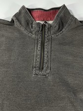 Carbon 2 Cobalt Shirt Size 2XL Mens 1/4 Zip Waffle Knit Pullover Long Sleeve