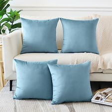 Set of 4 Decorative Throw Pillow Covers Soft 26" x 26" Pack of 4 Light Blue