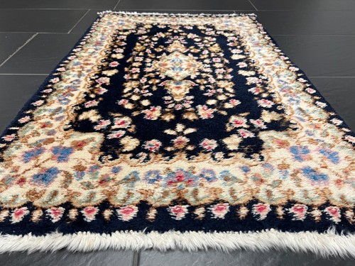 Alfombra oriental anudada a mano Kirman Kerman 100x65 cm rug carpet puente - Imagen 2 de 16