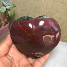 Natural Ocean Jasper heart gemstone polish/rough Crystal specimens 455g A1973