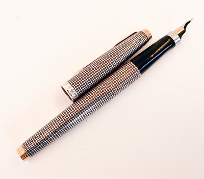 Vintage Parker 75 sterling silver 925 fountain pen Solid Gold 585