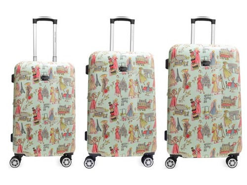 ADRIENNE VITTADINI 3-PIECE ROLLER LUGGAGE SET NWT - BLUE - Scratch & Dent