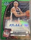 2024-25 Topps Bowman U Chrome Ryan Nembhard RC Auto Green Shimmer #72 Gonzaga