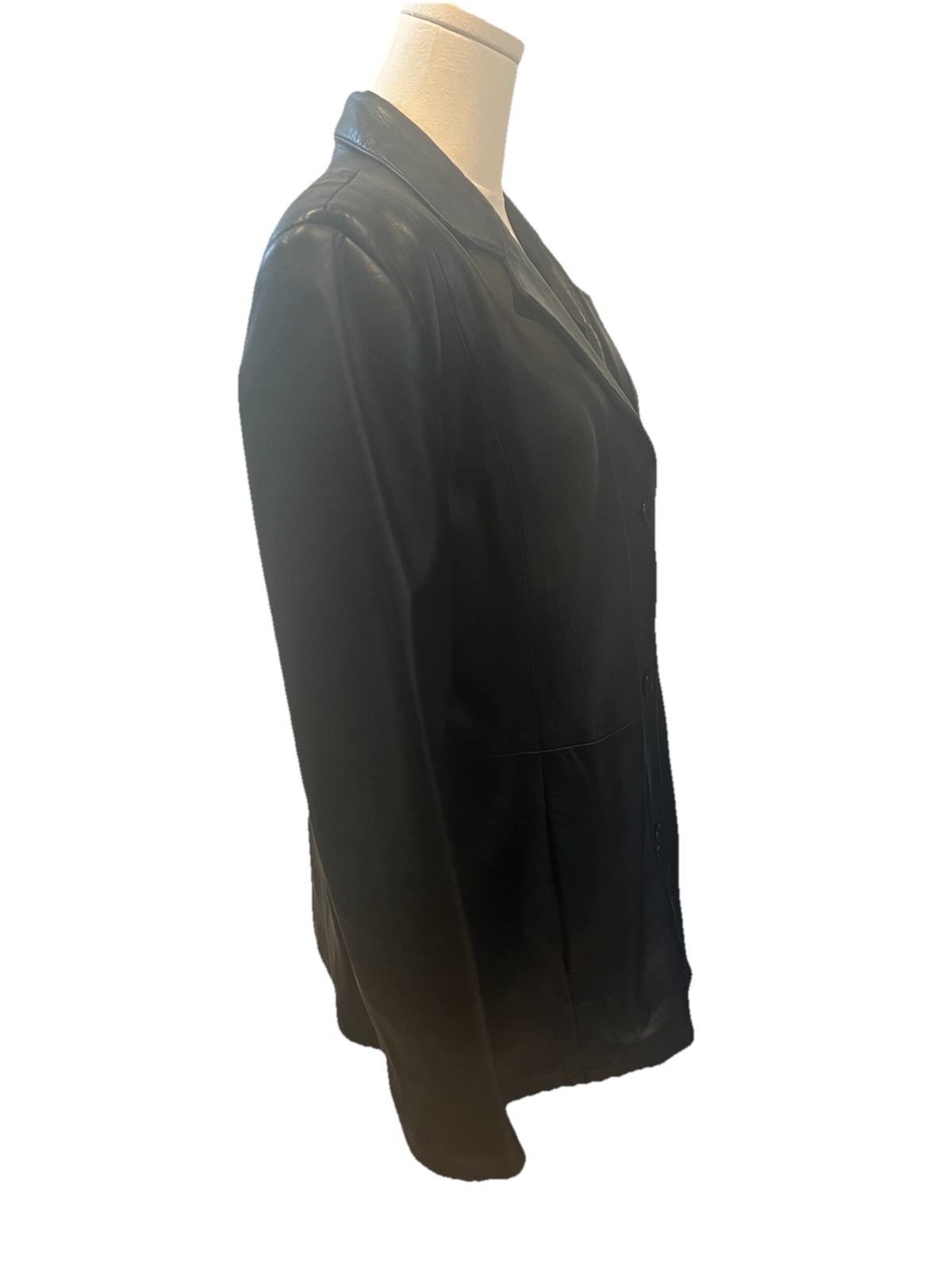 Coach 1941 Button Front Black Collared Jacket Lin… - image 4