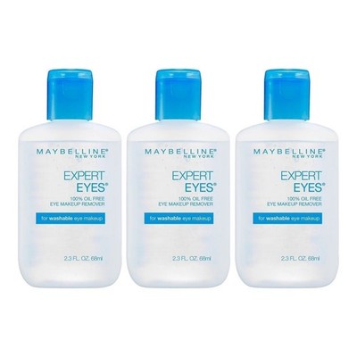 Maybelline Expert Eyes Oil Free Eye Makeup Remover, 2.3 fl oz, 3 Pack