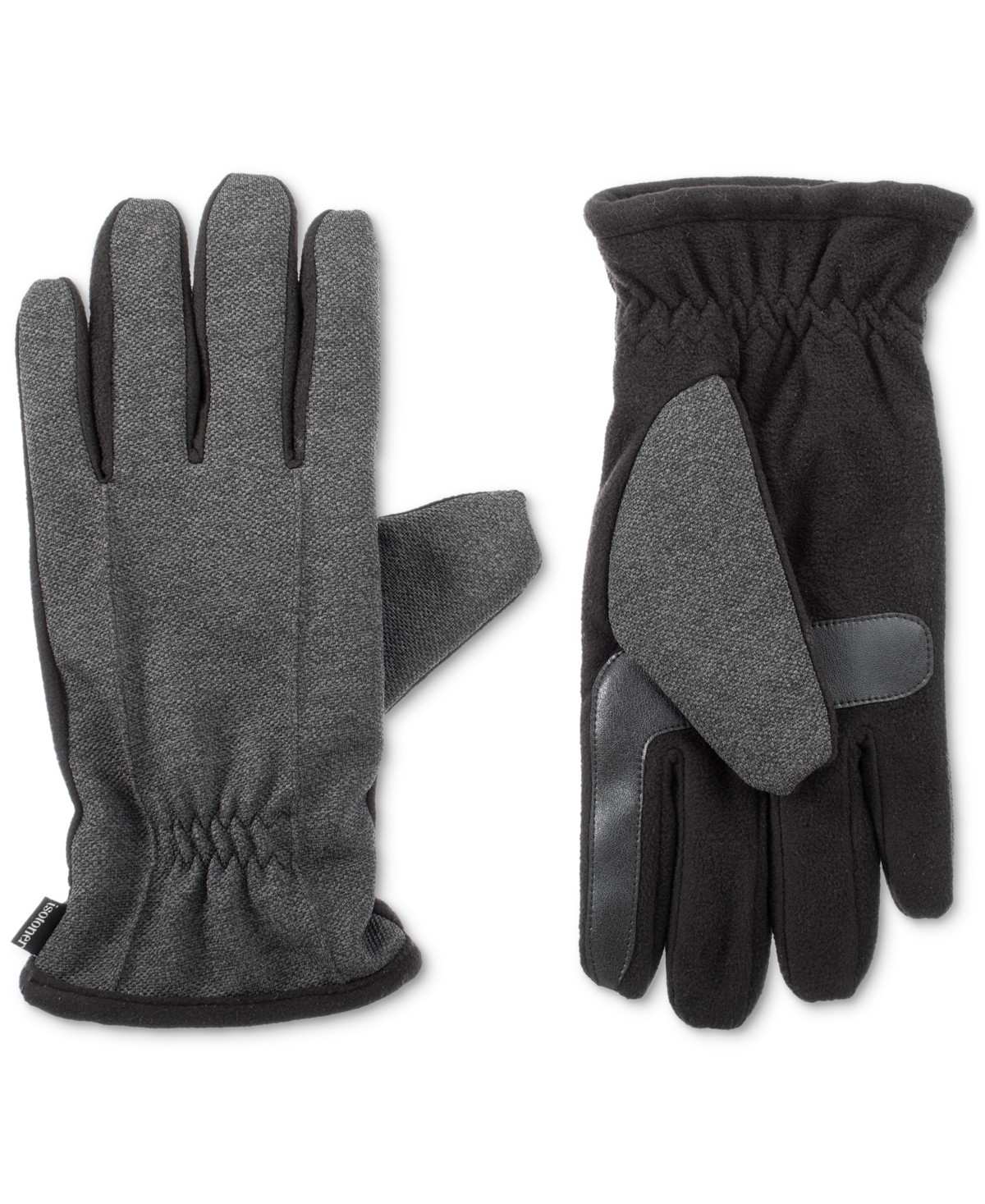 Isotoner Signature Mens Active Gloves Apparelgloves Oxford Black Medium
