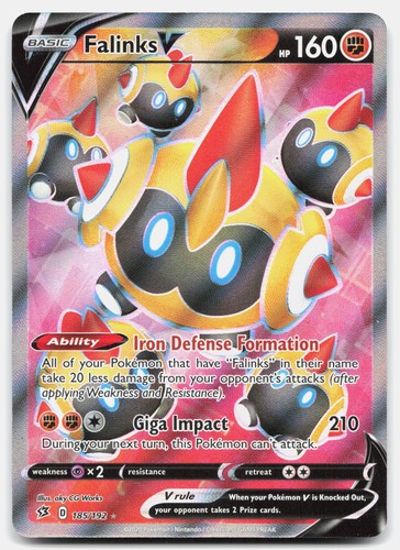 Falinks V (Full Art) 185/192 SWSH02: Rebel Clash UR Holofoil NM Pokemon TCG