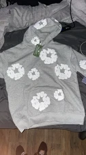 Gray Denim Tears Hoodie Size Large