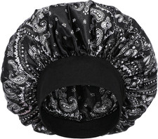 WLLHYF Gorro de Seda para Hombre, Gorro de Satén Banda Elástica Gorra de Seda para Dormir Ajuste Suave