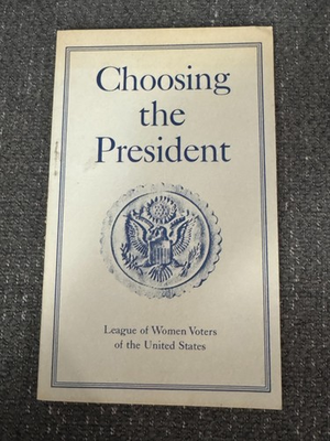 #ad Choosing the President 1968 League of Women Voters $39.95
