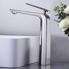 Tall Vessel Sink Faucet, Premium Brass Mixer Tap Brushed Nickel Single Handle...