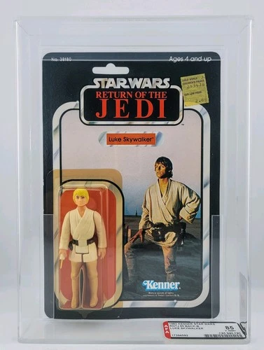 AFA 85 Star Wars LUKE SKYWALKER FARMBOY ROTJ 65 BACK Vintage Kenner MOC SEALED!