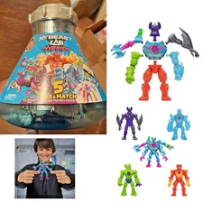 MR BEAST LAB Hybrids Mega Pack  Build 5 Mix & Match Action Figures
